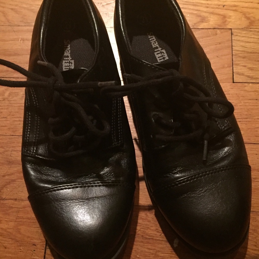 Boys black dress shoes, size 2.5
